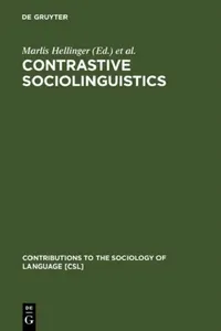 Buy Contrastive Sociolinguistics (English, Marlis Hellinger | Ulrich Ammon) — BookShops.in