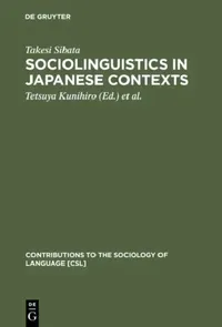 Buy Sociolinguistics in Japanese Contexts (English, Takesi Sibata | Tetsuya Kunihiro | Fumio Inoue) — BookShops.in