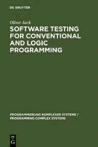 Buy Software Testing for Conventional and Logic Programming (English, Oliver Jack) — BookShops.in