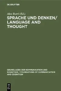 Buy Sprache Und Denken / Language and Thought (English, Alex Burri) — BookShops.in