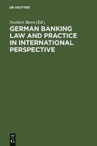 Buy German Banking Law and Practice in International Perspective (English, Norbert Horn) — BookShops.in