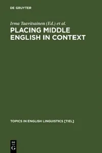 Buy Placing Middle English in Context (English, Irma Taavitsainen | Terttu Nevalainen | Päivi Pahta) — BookShops.in