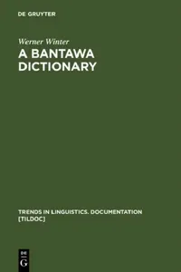 Buy A Bantawa Dictionary (English, Werner Winter | Novel Kishore Rai) — BookShops.in