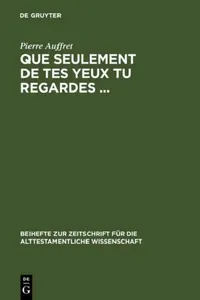 Buy Que seulement de tes yeux tu regardes ... (English, Pierre Auffret) — BookShops.in