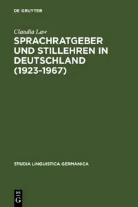 Buy Sprachratgeber und Stillehren in Deutschland (1923-1967) (English, Claudia Law) — BookShops.in