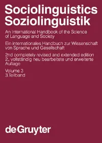 Buy Sociolinguistics / Soziolinguistik. Volume 3 (English, Ulrich Ammon | Norbert Dittmar | Klaus J. Mattheier) — BookShops.in