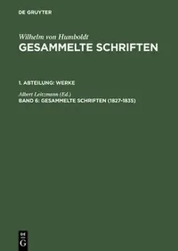 Buy Gesammelte Schriften, Band 6, Gesammelte Schriften (1827-1835) (English, Albert Leitzmann) — BookShops.in
