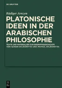 Buy Platonische Ideen in der arabischen Philosophie (English, Rüdiger Arnzen) — BookShops.in