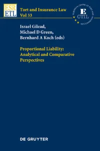 Buy Proportional Liability (English, Israel Gilead | Michael D. Green | Bernhard A. Koch) — BookShops.in