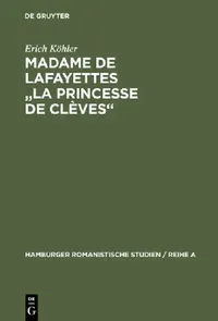Buy Madame de Lafayettes "La Princesse de Clèves" (English, Erich Köhler) — BookShops.in