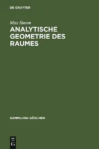 Buy Analytische Geometrie des Raumes (English, Max Simon) — BookShops.in