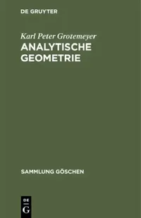 Buy Analytische Geometrie (English, Karl Peter Grotemeyer) — BookShops.in