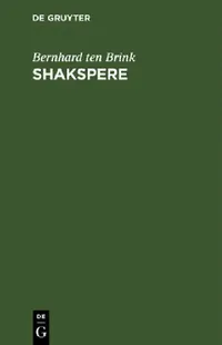 Buy Shakspere (English, Bernhard Ten Brink) — BookShops.in