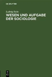 Buy Wesen und Aufgabe der Sociologie (English, Ludwig Stein) — BookShops.in