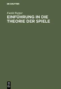 Buy Einführung in die Theorie der Spiele (English, Ewald Burger) — BookShops.in