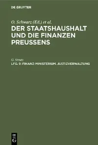 Buy Finanz-Ministerium. Justizverwaltung (English, G. Strutz) — BookShops.in