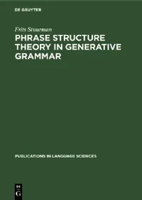 Buy Phrase Structure Theory in Generative Grammar (English, Frits Stuurman) — BookShops.in