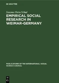 Buy Empirical Social Research in Weimar-Germany (English, Susanne Petra Schad) — BookShops.in