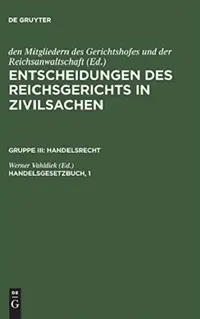 Buy Handelsgesetzbuch, 1 (1) by Werner Vahldiek | German Commercial Law Hardcover | De Gruyter Reprint 2018 — BookShops.in