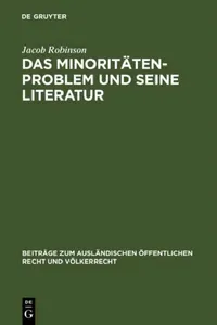 Buy Das Minoritätenproblem und seine Literatur (English, Jacob Robinson) — BookShops.in