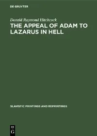 Buy The Appeal of Adam to Lazarus in Hell (English, Donald Raymond Hitchcock) — BookShops.in