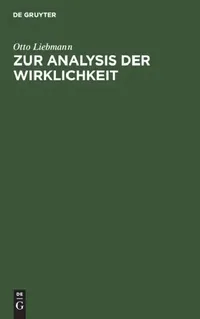 Buy Zur Analysis Der Wirklichkeit (English, Otto Liebmann) — BookShops.in