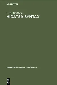Buy Hidatsa Syntax (English, G. H. Matthews) — BookShops.in