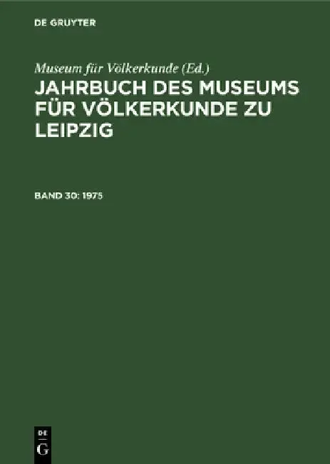 1975 (English, Museum Für Völkerkunde)