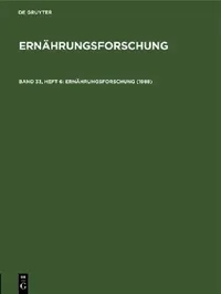 Buy 1988: Ernf-B, Band 33, Heft 6 (English, No Contributor) — BookShops.in