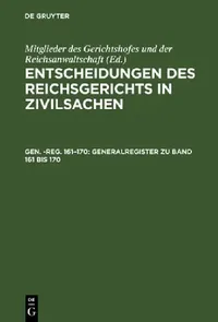 Buy Generalregister Zu Band 161 Bis 170 (English, H. Schock) — BookShops.in