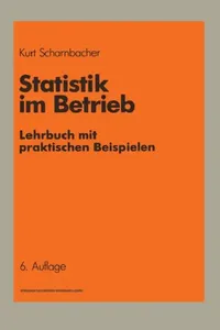 Buy Statistik im Betrieb (English, Kurt Scharnbacher) — BookShops.in