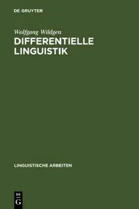 Buy Differentielle Linguistik (English, Wolfgang Wildgen) — BookShops.in