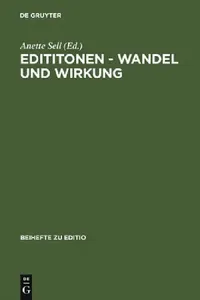 Buy Edititonen - Wandel und Wirkung (English, Anette Sell) — BookShops.in