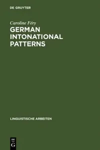 Buy German intonational Patterns (English, Caroline Féry) — BookShops.in