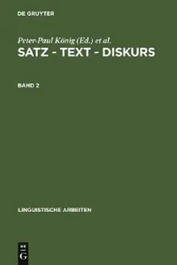 Buy Satz - Text - Diskurs. Band 2 (English, Peter-Paul König | Helmut Wiegers) — BookShops.in