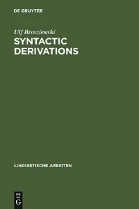 Buy Syntactic Derivations (English, Ulf Brosziewski) — BookShops.in