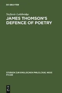 Buy James Thomson's Defence of Poetry (English, Stefanie Lethbridge) — BookShops.in