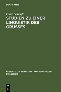 Buy Studien Zu Einer Linguistik Des Grußes (English, Franz Lebsanft) — BookShops.in