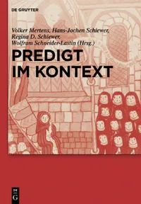 Buy Predigt im Kontext (English, Volker Mertens | Hans-Jochen Schiewer | Regina Dorothea Schiewer) — BookShops.in