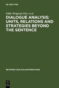 Buy Dialogue Analysis (English, Edda Weigand | Eckhard Hauenherm) — BookShops.in