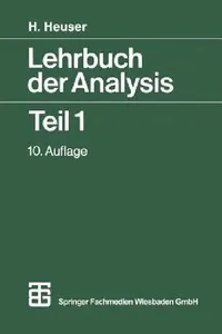Buy Lehrbuch Der Analysis Teil 1 (English, Rer Nat Harro Heuser) — BookShops.in