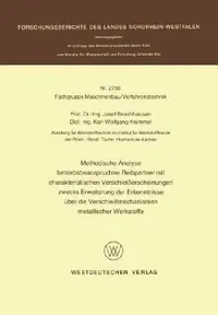 Buy Methodische Analyse Betriebsbeanspruchter Reibpartner Mit Charakteristischen Verschleißerscheinungen (English, Josef Broichhausen) — BookShops.in