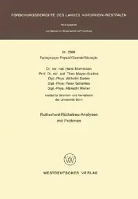 Buy Rutherford-Rückstreu-Analysen Mit Protonen (English, Hans Mommsen) — BookShops.in
