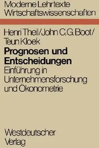 Buy Prognosen Und Entscheidungen (English, Henri Theil) — BookShops.in