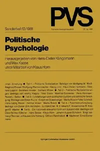Buy Politische Psychologie (English, Hans-Dieter Klingemann | Max Kaase) — BookShops.in