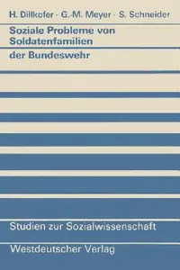 Buy Soziale Probleme von Soldatenfamilien der Bundeswehr: 64 (Studien zur Sozialwissenschaft) by Dillkofer Heidelore – Hardcover – Springer VS — BookShops.in