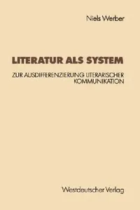 Buy Literatur ALS System (English, Niels Werber) — BookShops.in