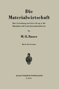 Buy Die Materialwirtschaft (English, Max H. Bauer) — BookShops.in