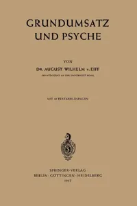 Buy Grundumsatz Und Psyche (English, August W. V. Eiff) — BookShops.in
