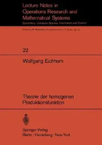 Buy Theorie Der Homogenen Produktionsfunktion (English, Werner Eichhorn) — BookShops.in
